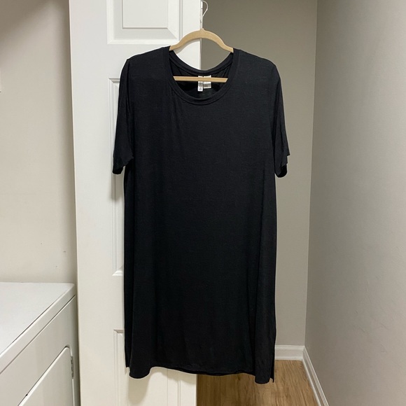 Charcoal Gray T Shirt Dress - Picture 6 of 8